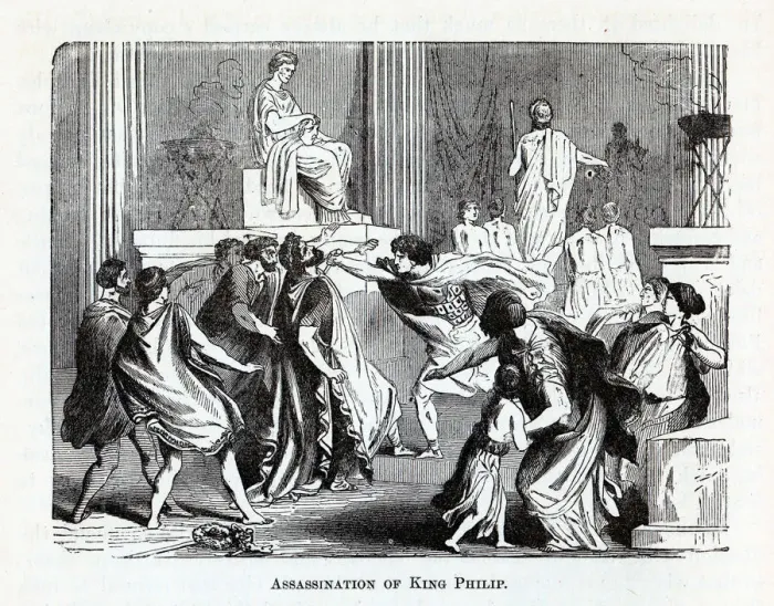 Framed Print : Assassination of King Philip, 1882. Artist: Anonymous Framed Print : Assassination of King Philip, 1882. Artist: Anonymous
