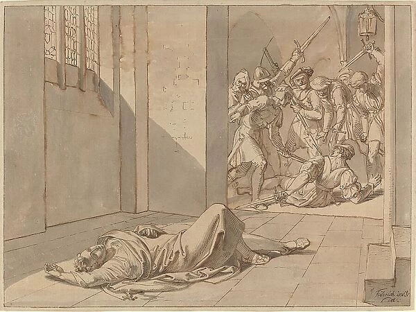 The Assassination of King Wenzel III. Creator: Joseph von Fuhrich