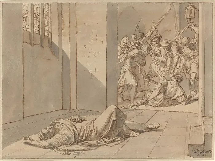 Framed Print : The Assassination of King Wenzel III. Creator: Joseph von Fuhrich Framed Print : The Assassination of King Wenzel III. Creator: Joseph von Fuhrich