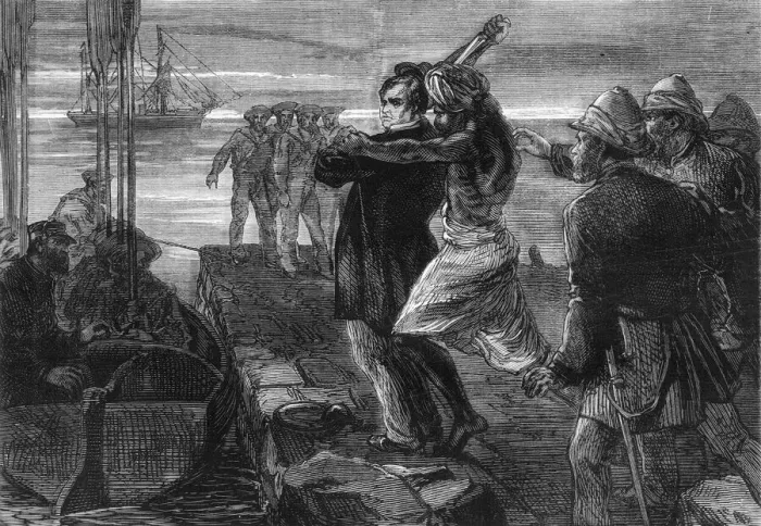 Framed Print : Assassination of Lord Mayo, c1891. Creator: James Grant Framed Print : Assassination of Lord Mayo, c1891. Creator: James Grant