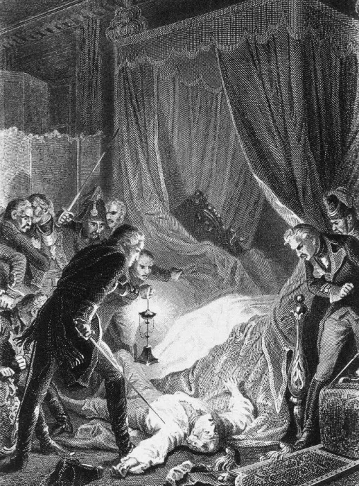 Framed Print : The assassination of Tsar Paul I on March 12, 1801, 1874. Artist: Philippoteaux, Henri Felix Emmanuel (1815-1884) Framed Print : The assassination of Tsar Paul I on March 12, 1801, 1874. Artist: Philippoteaux, Henri Felix Emmanuel (1815-1884)