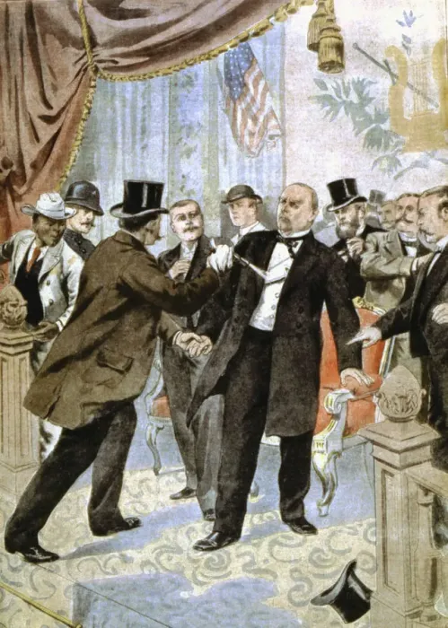 Framed Print : Assassination of William McKinley, 25th president of the USA, 1901 Framed Print : Assassination of William McKinley, 25th president of the USA, 1901