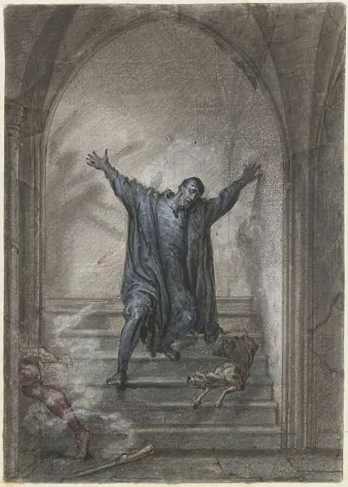 Framed Print : The assassination of William of Orange, 1780-1849. Creator: David Pierre Giottino Humbert de Superville Framed Print : The assassination of William of Orange, 1780-1849. Creator: David Pierre Giottino Humbert de Superville