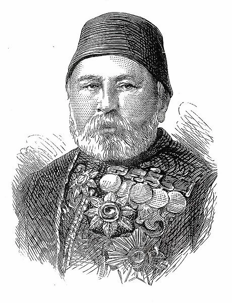 The Assassinations at Constantinople: Hussein Avni Pasha, Minister of War, 1876. Creator: Unknown