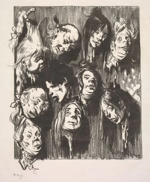 Framed Print : Ten Assassinations for a Penny, 1897. Creator: Theophile Alexandre Steinlen (Swiss Framed Print : Ten Assassinations for a Penny, 1897. Creator: Theophile Alexandre Steinlen (Swiss