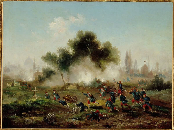 Assault on a cemetery by regular troops, May 1871, 1871. Creator: Gustave Boulanger