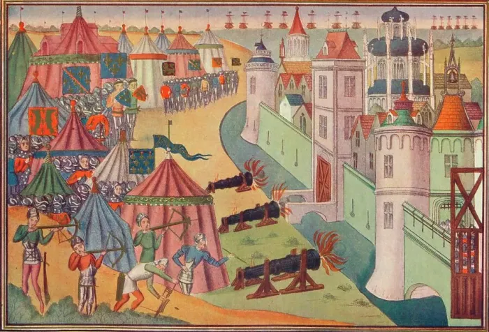 Framed Print : The assault on the strong town of Africa, 1390 (1905) Framed Print : The assault on the strong town of Africa, 1390 (1905)