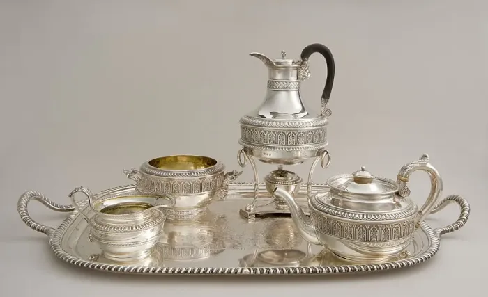 Framed Print : Assembled Tea Service, 1806 / 7. Creator: Paul Storr Framed Print : Assembled Tea Service, 1806 / 7. Creator: Paul Storr