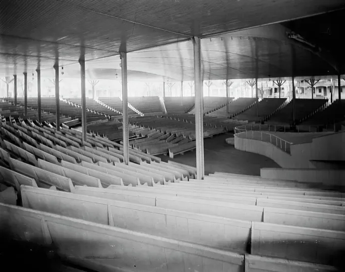 Framed Print : Assembly hall, Chautauqua, between 1880 and 1897. Creator: William H. Jackson Framed Print : Assembly hall, Chautauqua, between 1880 and 1897. Creator: William H. Jackson