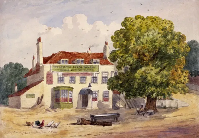 Framed Print : Assembly House, Kentish Town, London, 1834 Framed Print : Assembly House, Kentish Town, London, 1834