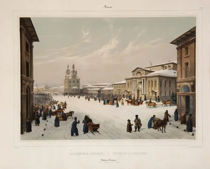 Framed Print : The Assembly of the Nobility House in Moscow, 1840s. Artist: Roussel, Paul Marie (1804-1877) Framed Print : The Assembly of the Nobility House in Moscow, 1840s. Artist: Roussel, Paul Marie (1804-1877)