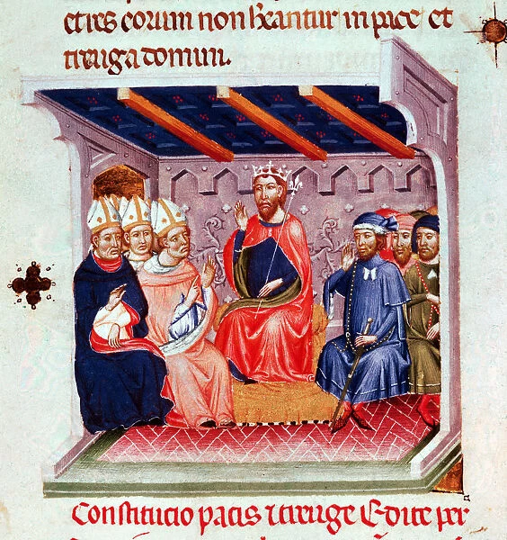 Assembly Pau i Treva held in Tortosa on April 28, 1225 and presided over by King