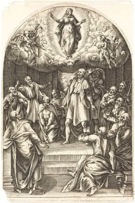 Framed Print : The Assumption, 1608 / 1611. Creator: Jacques Callot Framed Print : The Assumption, 1608 / 1611. Creator: Jacques Callot