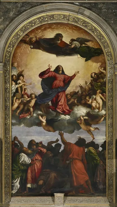 Framed Print : The Assumption of the Blessed Virgin Mary, 1516-1518. Creator: Titian (1488-1576) Framed Print : The Assumption of the Blessed Virgin Mary, 1516-1518. Creator: Titian (1488-1576)