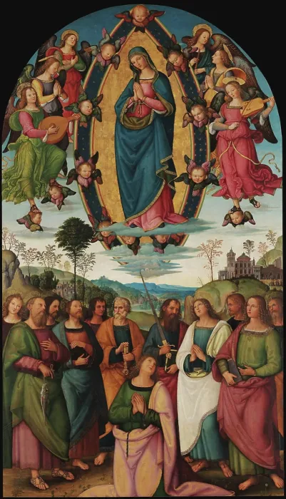 Framed Print : The Assumption of the Blessed Virgin Mary, c1505-1510. Creator: Pinturicchio, Bernardino (1454-1513) Framed Print : The Assumption of the Blessed Virgin Mary, c1505-1510. Creator: Pinturicchio, Bernardino (1454-1513)