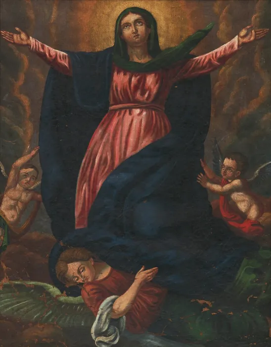 Framed Print : Assumption of the Blessed Virgin Mary / Blessed Virgin Mary Immaculata, 1830-1850. Creator: Maximilian Ratskay Framed Print : Assumption of the Blessed Virgin Mary / Blessed Virgin Mary Immaculata, 1830-1850. Creator: Maximilian Ratskay