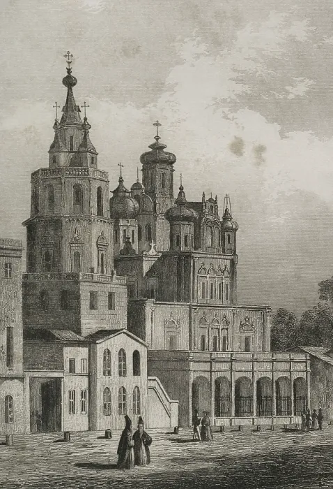 Framed Print : Assumption Church in Pokrovka Street, Moscow, Russia, 1839. Creator: Augustin Francois Lemaitre Framed Print : Assumption Church in Pokrovka Street, Moscow, Russia, 1839. Creator: Augustin Francois Lemaitre