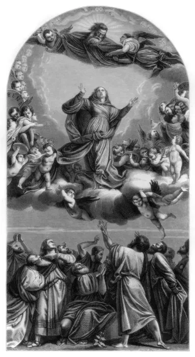 Framed Print : Assumption of the Virgin, 1516-1518 (1870). Artist: Roland Brunier