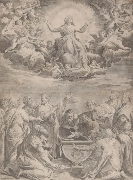 Framed Print : Assumption of the Virgin, 1574-99. Creator: Aliprando Caprioli Framed Print : Assumption of the Virgin, 1574-99. Creator: Aliprando Caprioli
