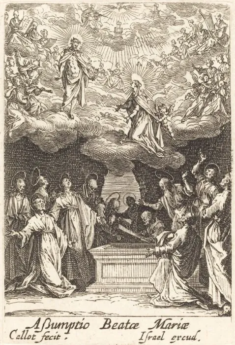 Framed Print : The Assumption of the Virgin, in or after 1630. Creator: Jacques Callot Framed Print : The Assumption of the Virgin, in or after 1630. Creator: Jacques Callot