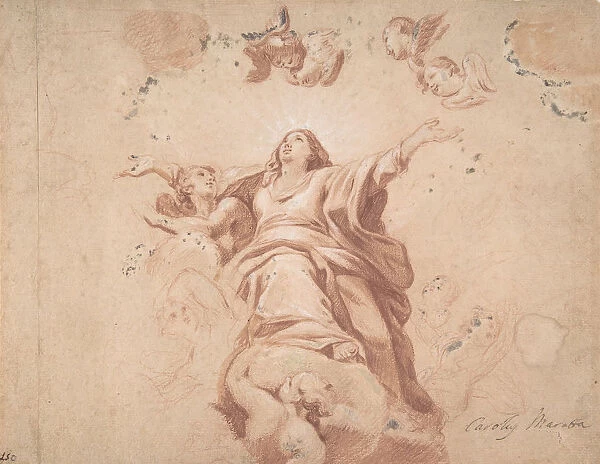 Assumption of the Virgin (after Carlo Maratta?), 17th century. Creator: Anon