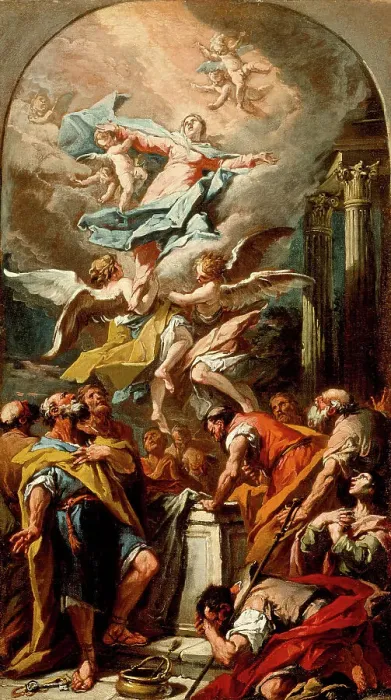 Framed Print : The Assumption of the Virgin, between c1734 and c1740. Creator: Gaspare Diziani Framed Print : The Assumption of the Virgin, between c1734 and c1740. Creator: Gaspare Diziani