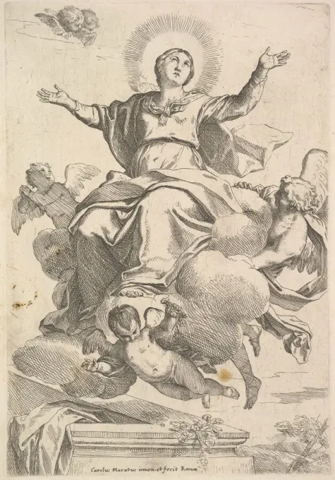 Framed Print : The Assumption of the Virgin. Creator: Carlo Maratti