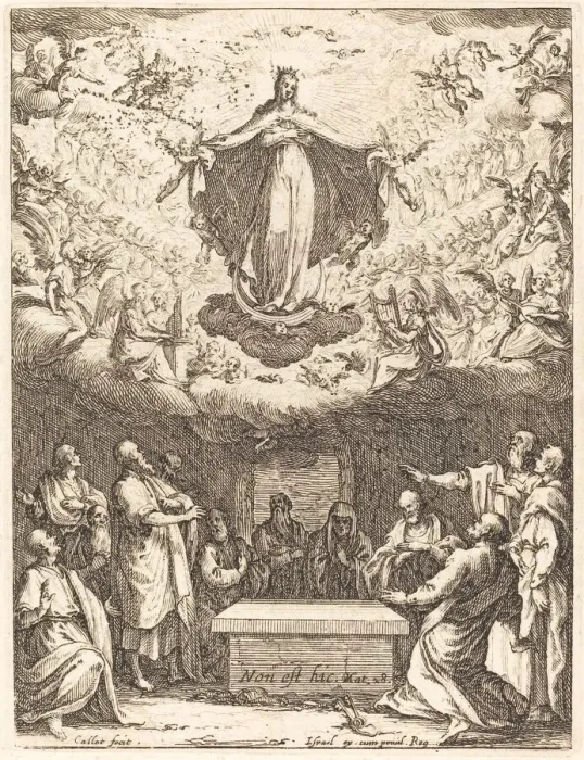 Framed Print : The Assumption of the Virgin. Creator: Jacques Callot Framed Print : The Assumption of the Virgin. Creator: Jacques Callot