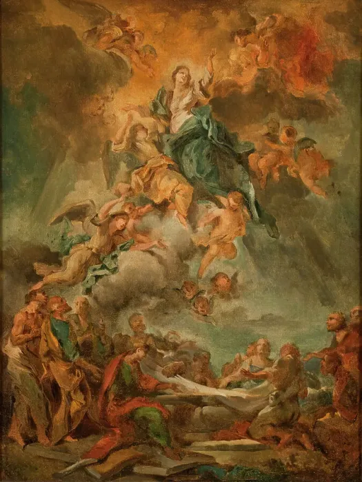 Framed Print : The Assumption of the Virgin, early-mid 18th century. Creator: Carlo Innocenzo Carlone Framed Print : The Assumption of the Virgin, early-mid 18th century. Creator: Carlo Innocenzo Carlone