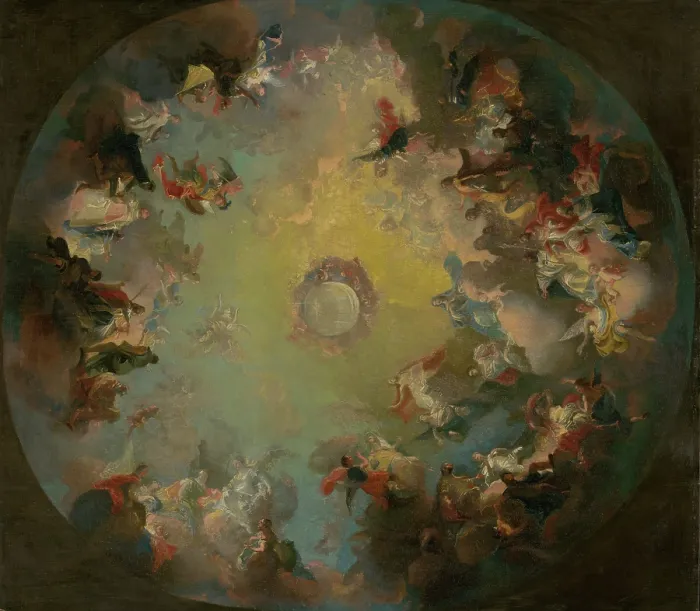 Framed Print : The Assumption of the Virgin Mary. Sketch for the Dome Fresco in the Cathedral in Vac, 1770-1780. Creator: Circle of Franz Anton Maulbertsch Framed Print : The Assumption of the Virgin Mary. Sketch for the Dome Fresco in the Cathedral in Vac, 1770-1780. Creator: Circle of Franz Anton Maulbertsch