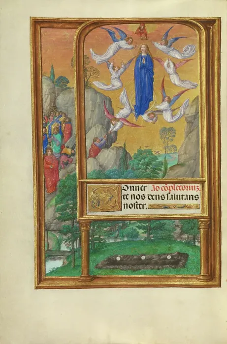 Framed Print : The Assumption of the Virgin; Spinola Hours, about 1510-1520. Creator: Master of James IV of Scotland Framed Print : The Assumption of the Virgin; Spinola Hours, about 1510-1520. Creator: Master of James IV of Scotland