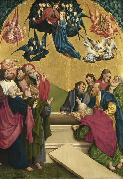 Framed Print : The Assumption of the Virgin, unknown date. Creator: Johann Koerbecke Framed Print : The Assumption of the Virgin, unknown date. Creator: Johann Koerbecke