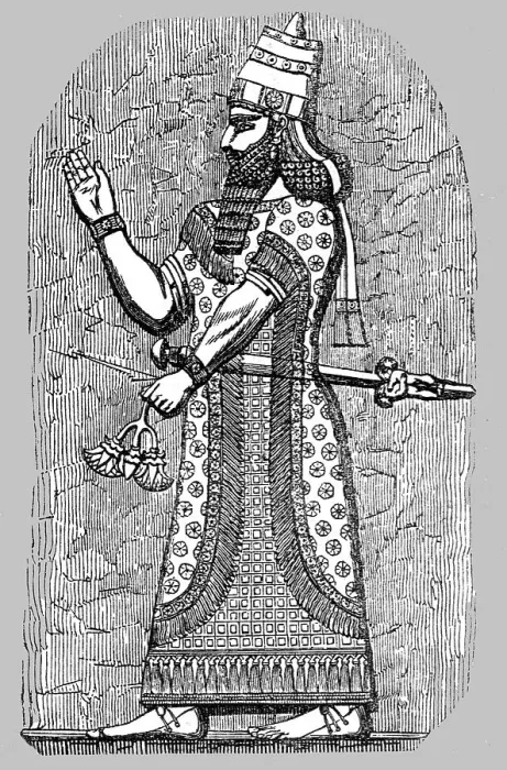 Framed Print : The Assyrian King; at the entrance to the Nineveh Court, Crystal Palace, Sydenham, 1854. Creator: Unknown Framed Print : The Assyrian King; at the entrance to the Nineveh Court, Crystal Palace, Sydenham, 1854. Creator: Unknown
