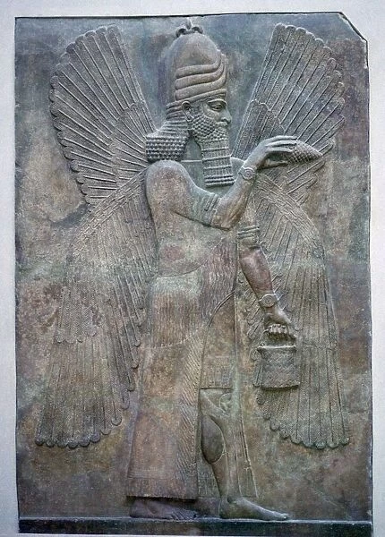 Assyrian relief of a genie protector, from the palace of Sargon II at Khorsabad