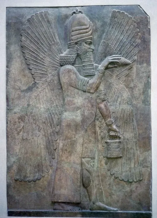 Framed Print : Assyrian relief of a genie protector, from the palace of Sargon II at Khorsabad Framed Print : Assyrian relief of a genie protector, from the palace of Sargon II at Khorsabad