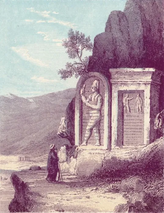 Framed Print : Assyrian Scuplture at the Nahr El Kelb or Dog River, c19th century Framed Print : Assyrian Scuplture at the Nahr El Kelb or Dog River, c19th century