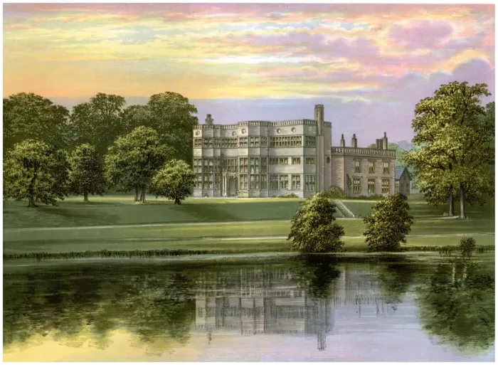 Framed Print : Astley Hall, Lancashire, home of Baronet de Hoghton, c1880 Framed Print : Astley Hall, Lancashire, home of Baronet de Hoghton, c1880