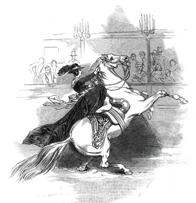 Framed Print : Astleys - scene in the Circle, 1845. Creator: Unknown Framed Print : Astleys - scene in the Circle, 1845. Creator: Unknown