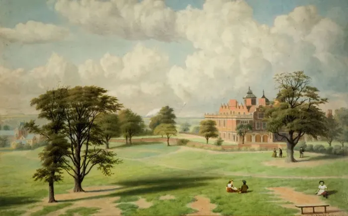 Framed Print : Aston Hall From The Park, 1891. Creator: Charles Ashmore Framed Print : Aston Hall From The Park, 1891. Creator: Charles Ashmore