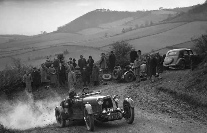 Framed Print : Aston Martin 2-seater of JD Keightley competing in the MG Car Club Midland Centre Trial, 1938 Framed Print : Aston Martin 2-seater of JD Keightley competing in the MG Car Club Midland Centre Trial, 1938