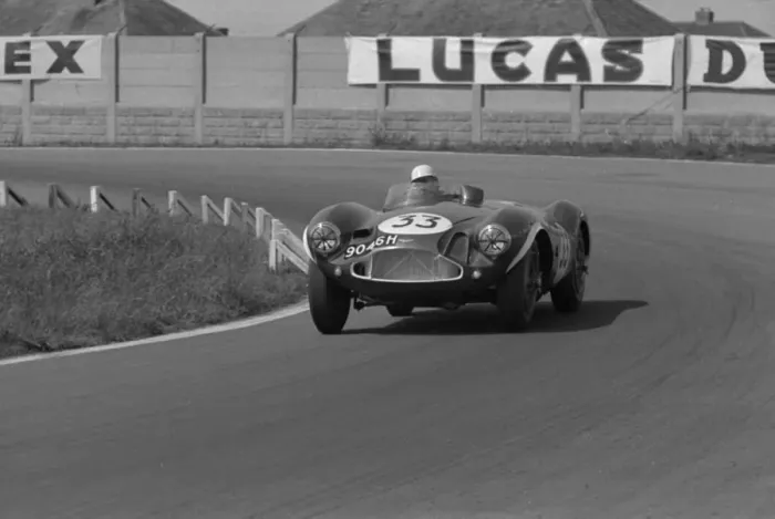 Framed Print : Aston Martin DB3S, Roy Salvadori, Aintree 1956. Creator: Unknown Framed Print : Aston Martin DB3S, Roy Salvadori, Aintree 1956. Creator: Unknown
