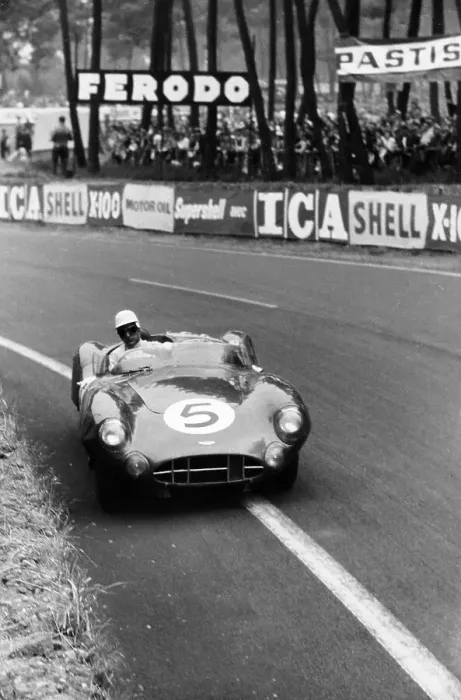 Framed Print : Aston Martin DBR1 in action, Le Mans 24 Hours, France, 1959. Artist: Maxwell Boyd Framed Print : Aston Martin DBR1 in action, Le Mans 24 Hours, France, 1959. Artist: Maxwell Boyd