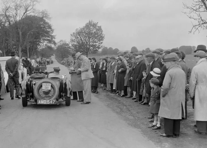 Framed Print : Aston Martin of JJ Boyd-Harvey at the RSAC Scottish Rally, 1934. Artist: Bill Brunell Framed Print : Aston Martin of JJ Boyd-Harvey at the RSAC Scottish Rally, 1934. Artist: Bill Brunell
