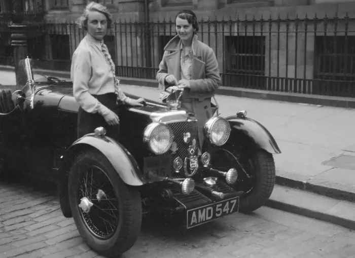 Framed Print : Aston Martin of Kitty Brunell at the RSAC Scottish Rally, 1933. Artist: Bill Brunell Framed Print : Aston Martin of Kitty Brunell at the RSAC Scottish Rally, 1933. Artist: Bill Brunell