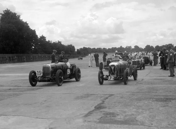 Framed Print : Aston Martins, Salmson and MG at the start of the LCC Relay GP, Brooklands, 25 July 1931 Framed Print : Aston Martins, Salmson and MG at the start of the LCC Relay GP, Brooklands, 25 July 1931