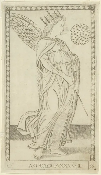 Framed Print : Astrology, plate 29 from Arts and Sciences, c.1465. Creator: Unknown Framed Print : Astrology, plate 29 from Arts and Sciences, c.1465. Creator: Unknown