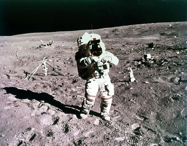 Astronaut John Young on the lunar surface, Apollo 16 mission, 21 April 1972. Creator: Charles Duke