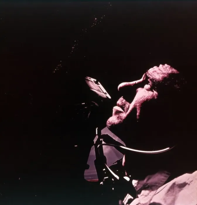 Framed Print : Astronaut Walter Cunningham during the Apollo 7 mission, October 1968. Creator: NASA Framed Print : Astronaut Walter Cunningham during the Apollo 7 mission, October 1968. Creator: NASA