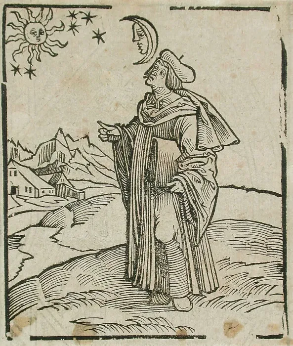 Framed Print : An Astronomer (or Aristotle, or Euclidarius), Printed 1540. Creator: Unknown Framed Print : An Astronomer (or Aristotle, or Euclidarius), Printed 1540. Creator: Unknown