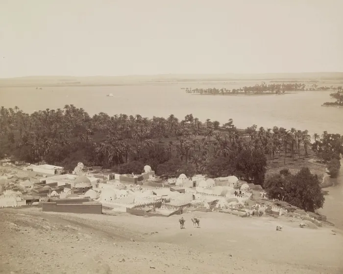 Framed Print : Asyut at the Time of the Annual Inundation of the Nile, 19th century. Creator: Anon Framed Print : Asyut at the Time of the Annual Inundation of the Nile, 19th century. Creator: Anon